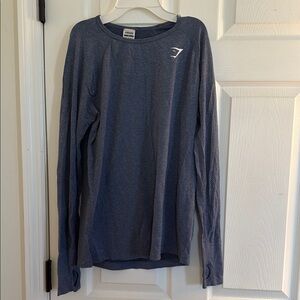 Gymshark Blue Long Sleeve Athletic Shirt